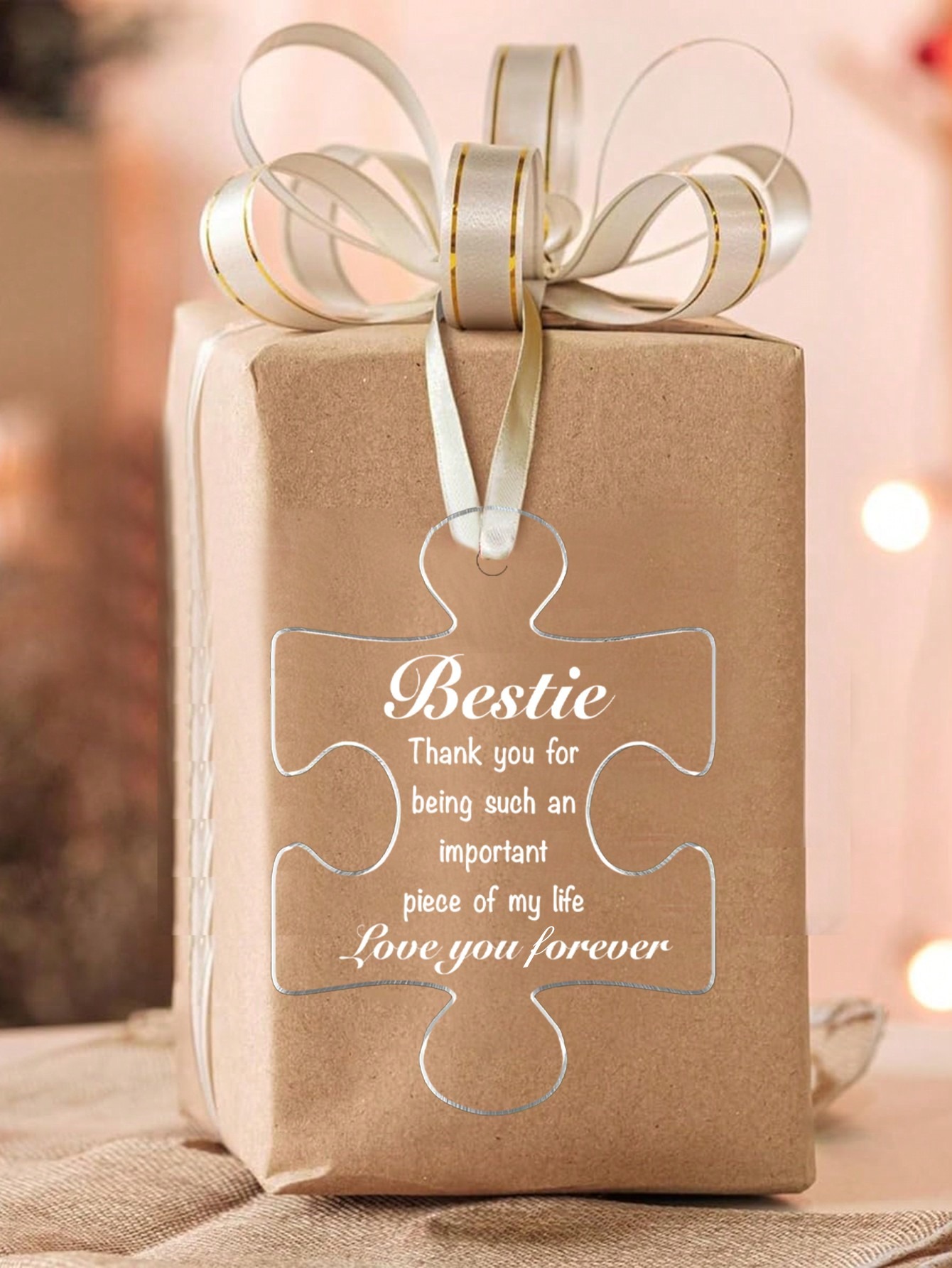 Acrylic Puzzle Decorative Hanging Ornaments, Christmas Tree Decorations